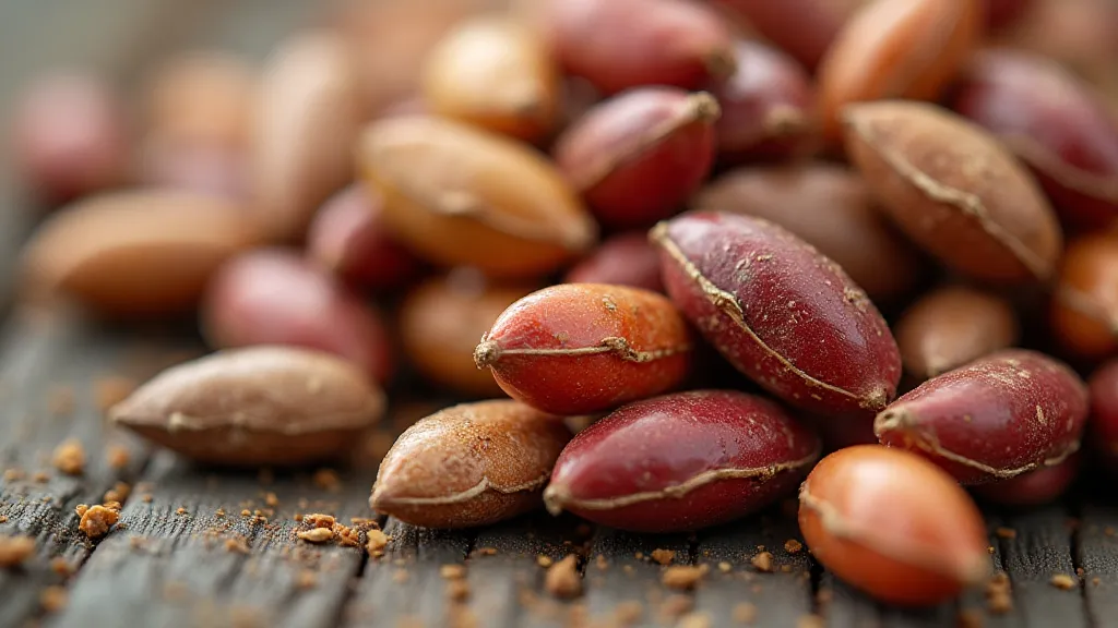 Variety of dried bean pods
