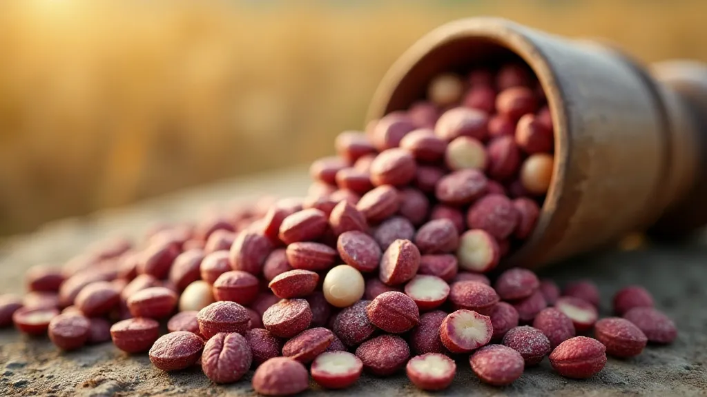 Heirloom beans in a wooden bowl