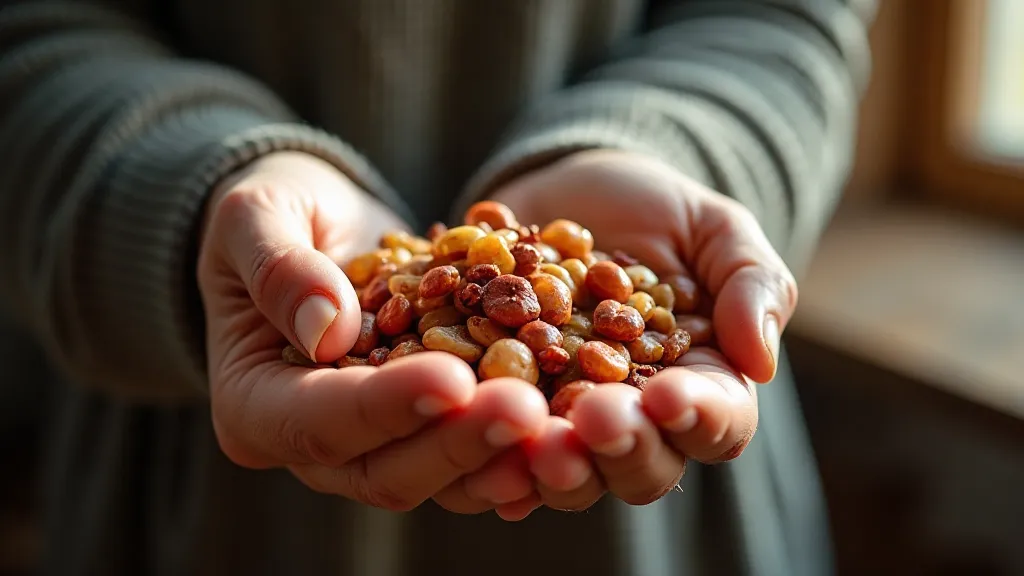Woman holding heirloom beans