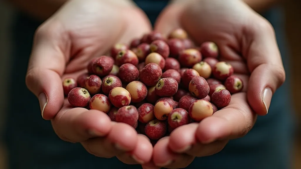 Jacob's Cattle heirloom beans in hand